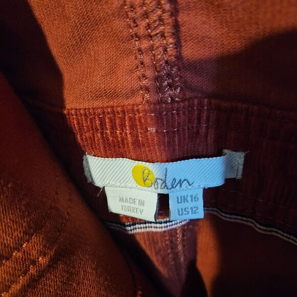 Boden Red Corduroy Mini Dress - Picture 4 of 7